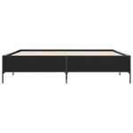 Casa si Gradina - Mobilier - Paturi si accesorii - Paturi - Cadru de pat, negru, 200x200 cm, lemn prelucrat si metal - Infinity.ro
