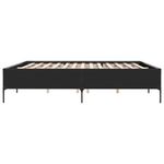 Casa si Gradina - Mobilier - Paturi si accesorii - Paturi - Cadru de pat, negru, 200x200 cm, lemn prelucrat si metal - Infinity.ro
