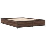 Casa si Gradina - Mobilier - Paturi si accesorii - Paturi - Cadru de pat, stejar maro, 140x200 cm, lemn prelucrat si metal - Infinity.ro