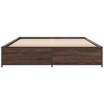 Casa si Gradina - Mobilier - Paturi si accesorii - Paturi - Cadru de pat, stejar maro, 140x200 cm, lemn prelucrat si metal - Infinity.ro