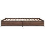 Casa si Gradina - Mobilier - Paturi si accesorii - Paturi - Cadru de pat, stejar maro, 140x200 cm, lemn prelucrat si metal - Infinity.ro