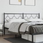 Casa si Gradina - Mobilier - Paturi si accesorii - Accesorii paturi - Tablie de pat metalica, negru, 180 cm - Infinity.ro