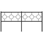 Casa si Gradina - Mobilier - Paturi si accesorii - Accesorii paturi - Tablie de pat metalica, negru, 180 cm - Infinity.ro