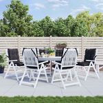 Casa si Gradina - Textile si covoare - Perne si pilote - Perne decorative - Perne scaun cu spatar mic, 6 buc., negru carouri, textil oxford - Infinity.ro