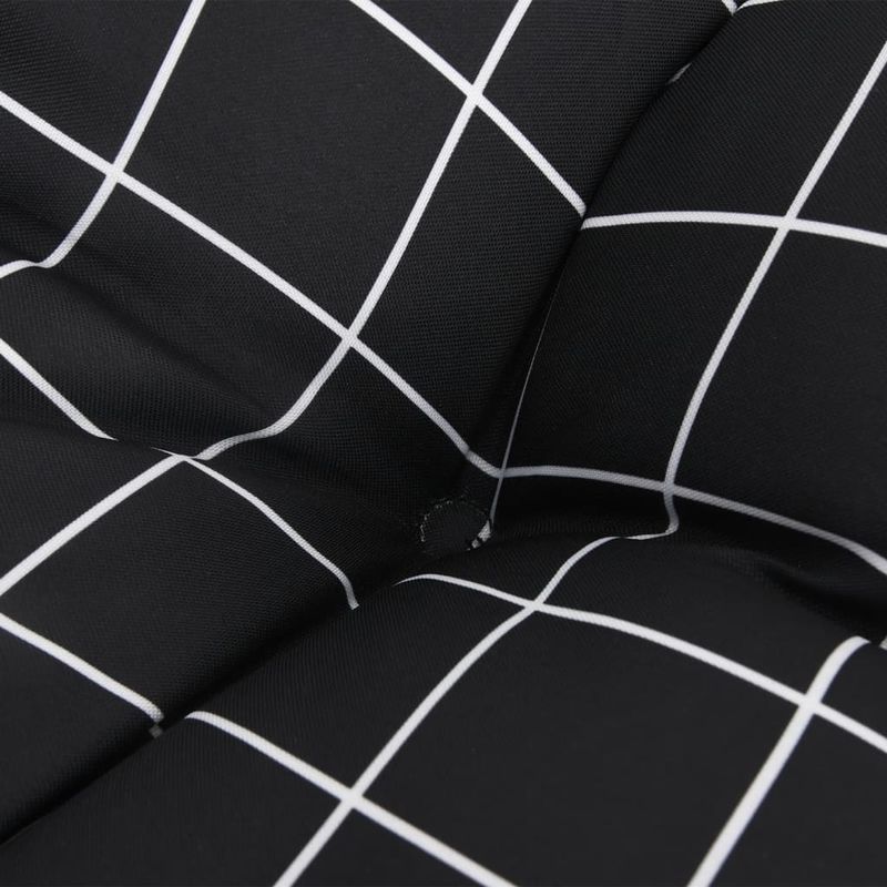 Casa si Gradina - Textile si covoare - Perne si pilote - Perne decorative - Perne scaun cu spatar mic, 6 buc., negru carouri, textil oxford - Infinity.ro