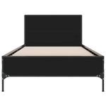 Casa si Gradina - Mobilier - Paturi si accesorii - Paturi - Cadru de pat, negru, 75x190 cm, lemn prelucrat si metal - Infinity.ro