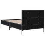 Casa si Gradina - Mobilier - Paturi si accesorii - Paturi - Cadru de pat, negru, 75x190 cm, lemn prelucrat si metal - Infinity.ro
