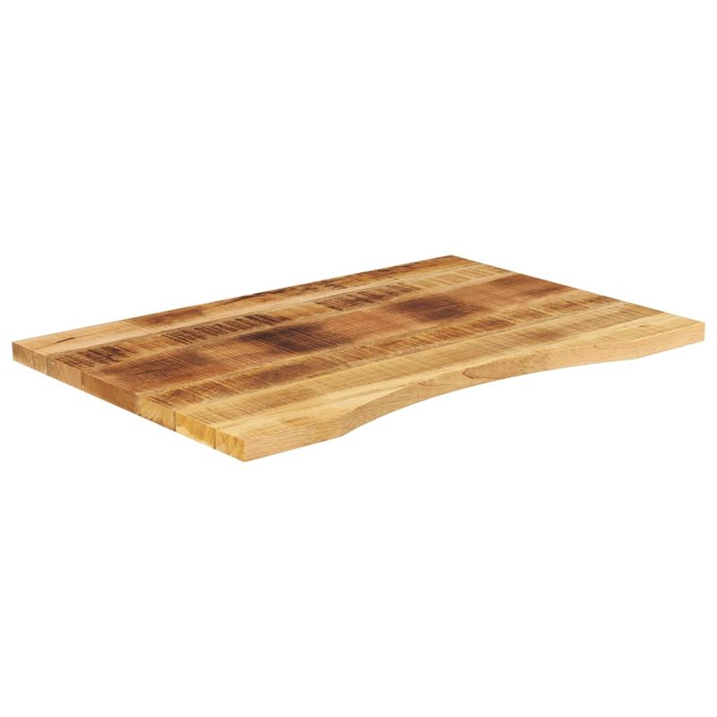 Casa si Gradina - Mobilier - Feronerie si accesorii mobila - Blat birou cu decupaj curbat 90x60x2,5 cm lemn masiv mango brut - Infinity.ro