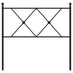 Casa si Gradina - Mobilier - Paturi si accesorii - Accesorii paturi - Tablie de pat metalica, negru, 90 cm - Infinity.ro
