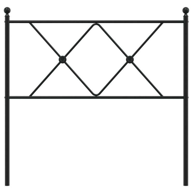 Casa si Gradina - Mobilier - Paturi si accesorii - Accesorii paturi - Tablie de pat metalica, negru, 90 cm - Infinity.ro