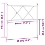 Casa si Gradina - Mobilier - Paturi si accesorii - Accesorii paturi - Tablie de pat metalica, negru, 90 cm - Infinity.ro