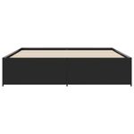 Casa si Gradina - Mobilier - Paturi si accesorii - Paturi - Cadru de pat, negru, 200x200 cm, lemn prelucrat si metal - Infinity.ro