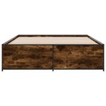 Casa si Gradina - Mobilier - Paturi si accesorii - Paturi - Cadru de pat, stejar fumuriu 150x200 cm lemn prelucrat si metal - Infinity.ro