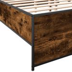 Casa si Gradina - Mobilier - Paturi si accesorii - Paturi - Cadru de pat, stejar fumuriu 150x200 cm lemn prelucrat si metal - Infinity.ro