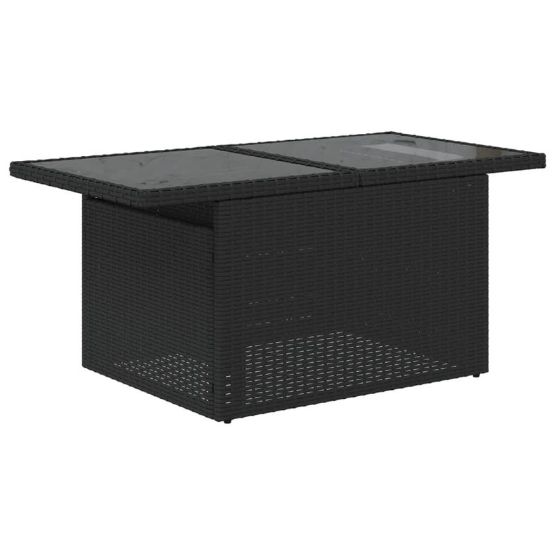 Casa si Gradina - Gradina si terasa - Mobilier exterior - Seturi mobila gradina - Set mobilier de gradina cu perne, 8 piese, negru, poliratan - Infinity.ro