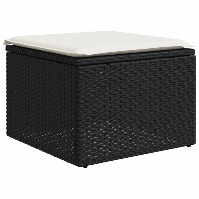 Casa si Gradina - Gradina si terasa - Mobilier exterior - Seturi mobila gradina - Set mobilier de gradina cu perne, 8 piese, negru, poliratan - Infinity.ro