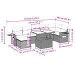Casa si Gradina - Gradina si terasa - Mobilier exterior - Seturi mobila gradina - Set mobilier de gradina cu perne, 8 piese, negru, poliratan - Infinity.ro
