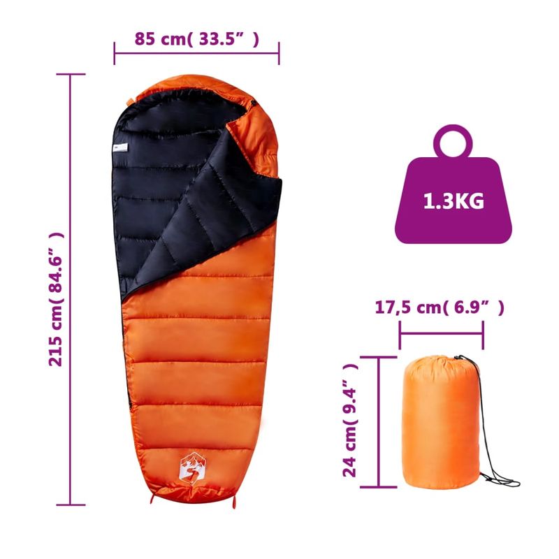 Sport si Outdoor - Camping - Saci de dormit - Sac de dormit tip mumie pentru adulti de camping, 3 anotimpuri - Infinity.ro