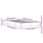 Casa si Gradina - Mobilier - Paturi si accesorii - Paturi - Cadru de pat, stejar sonoma, 90x200 cm, lemn prelucrat - Infinity.ro