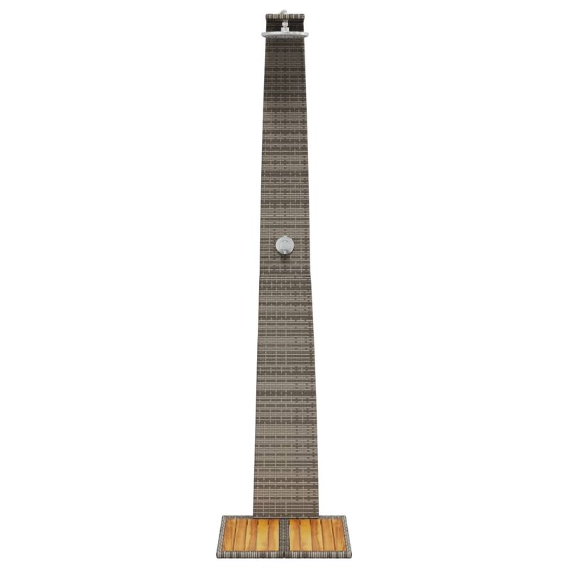 Casa si Gradina - Gradina si terasa - Piscine si accesorii - Accesorii piscine - Dus de exterior, gri, 55x60x224 cm, poliratan si lemn acacia - Infinity.ro