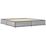 Casa si Gradina - Mobilier - Paturi si accesorii - Paturi - Cadru de pat, gri sonoma, 200x200 cm, lemn prelucrat si metal - Infinity.ro