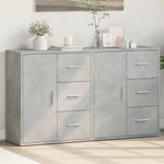 Casa si Gradina - Mobilier - Comode si corpuri - Comode - Dulapuri, 2 buc., gri beton, 60x31x70 cm, lemn prelucrat - Infinity.ro