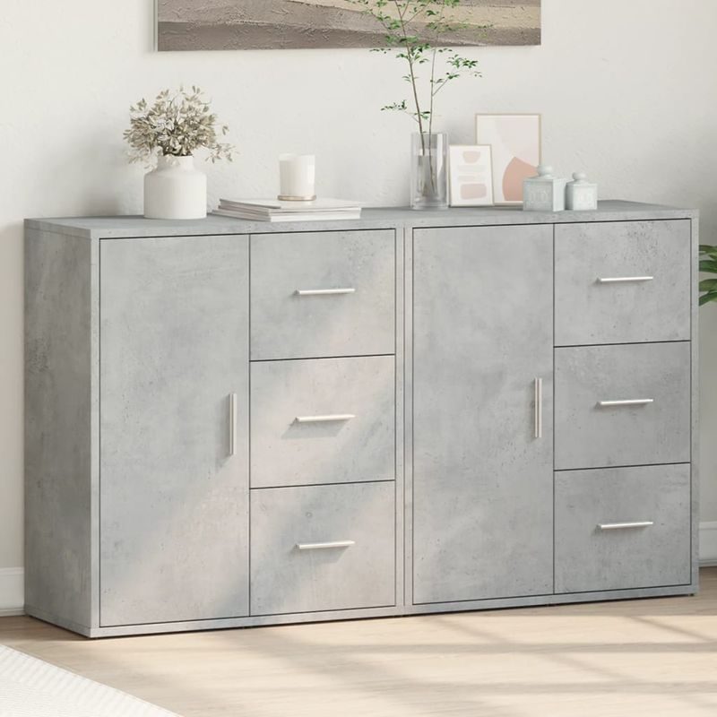 Casa si Gradina - Mobilier - Comode si corpuri - Comode - Dulapuri, 2 buc., gri beton, 60x31x70 cm, lemn prelucrat - Infinity.ro