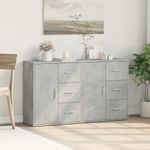 Casa si Gradina - Mobilier - Comode si corpuri - Comode - Dulapuri, 2 buc., gri beton, 60x31x70 cm, lemn prelucrat - Infinity.ro