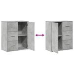 Casa si Gradina - Mobilier - Comode si corpuri - Comode - Dulapuri, 2 buc., gri beton, 60x31x70 cm, lemn prelucrat - Infinity.ro