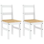 Casa si Gradina - Mobilier - Scaune si fotolii - Scaune - Scaune de bucatarie Panama 2 buc. alb 40x46x90cm lemn masiv pin - Infinity.ro