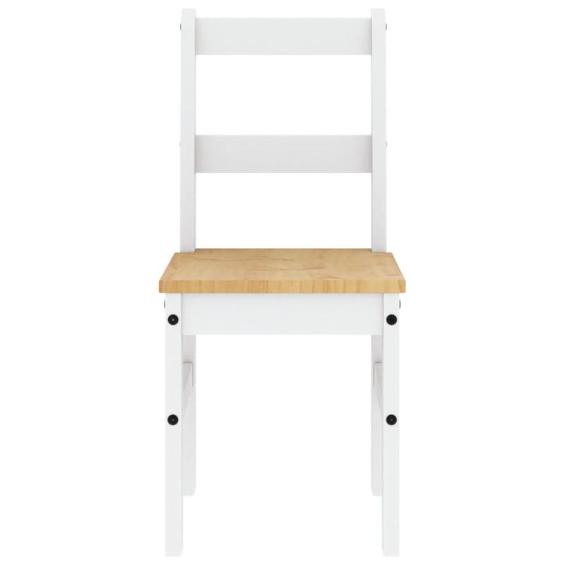 Casa si Gradina - Mobilier - Scaune si fotolii - Scaune - Scaune de bucatarie Panama 2 buc. alb 40x46x90cm lemn masiv pin - Infinity.ro