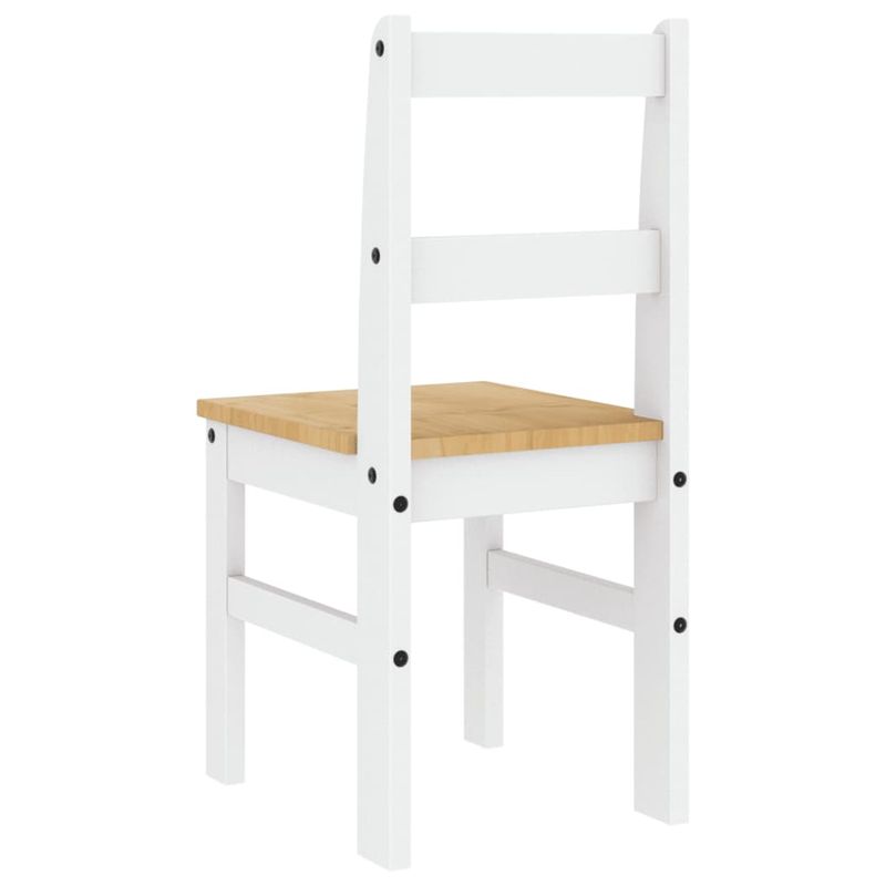 Casa si Gradina - Mobilier - Scaune si fotolii - Scaune - Scaune de bucatarie Panama 2 buc. alb 40x46x90cm lemn masiv pin - Infinity.ro