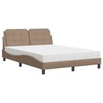 Casa si Gradina - Mobilier - Paturi si accesorii - Paturi - Pat cu saltea, cappuccino, 120x200cm piele ecologica - Infinity.ro