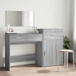 Casa si Gradina - Mobilier - Comode si corpuri - Masute de toaleta - Set de masuta de toaleta, 3 piese, gri sonoma, lemn prelucrat - Infinity.ro