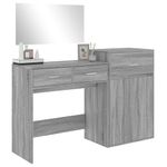 Casa si Gradina - Mobilier - Comode si corpuri - Masute de toaleta - Set de masuta de toaleta, 3 piese, gri sonoma, lemn prelucrat - Infinity.ro