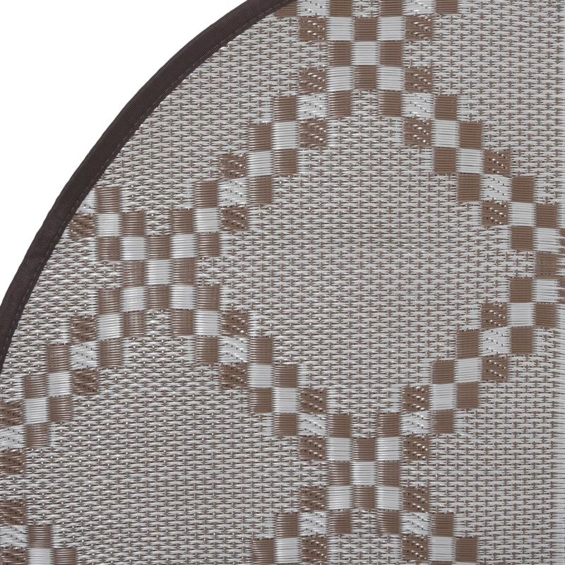 Casa si Gradina - Textile si covoare - Covoare - Covoare casa - Covor de exterior, maro și alb, diametru 160 cm, PP - Infinity.ro