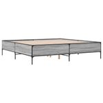 Casa si Gradina - Mobilier - Paturi si accesorii - Paturi - Cadru de pat, gri sonoma, 200x200 cm, lemn prelucrat si metal - Infinity.ro