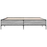 Casa si Gradina - Mobilier - Paturi si accesorii - Paturi - Cadru de pat, gri sonoma, 200x200 cm, lemn prelucrat si metal - Infinity.ro