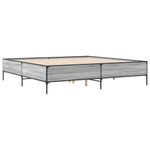 Casa si Gradina - Mobilier - Paturi si accesorii - Paturi - Cadru de pat, gri sonoma, 200x200 cm, lemn prelucrat si metal - Infinity.ro