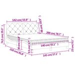 Casa si Gradina - Mobilier - Paturi si accesorii - Paturi - Pat cu saltea, negru, 140x200 cm, catifea - Infinity.ro