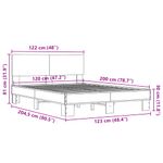 Casa si Gradina - Mobilier - Paturi si accesorii - Paturi - Cadru de pat, stejar fumuriu 120x200 cm lemn prelucrat si metal - Infinity.ro