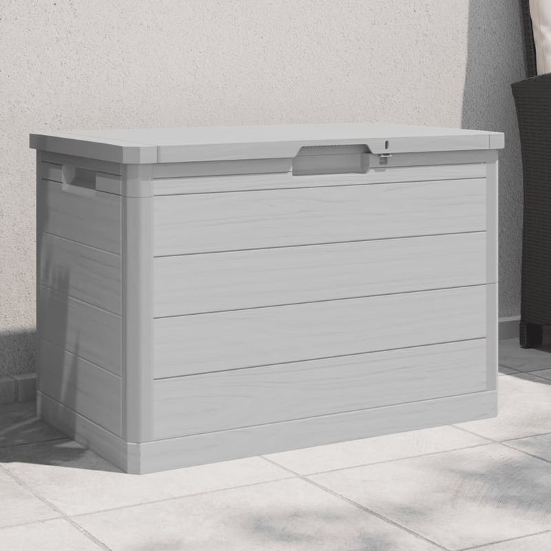 Casa si Gradina - Gradina si terasa - Mobilier exterior - Dulapuri si lazi depozitare exterior - Cutie de perne de exterior gri 77,5x44,5x53 cm polipropilena - Infinity.ro
