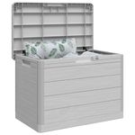 Casa si Gradina - Gradina si terasa - Mobilier exterior - Dulapuri si lazi depozitare exterior - Cutie de perne de exterior gri 77,5x44,5x53 cm polipropilena - Infinity.ro