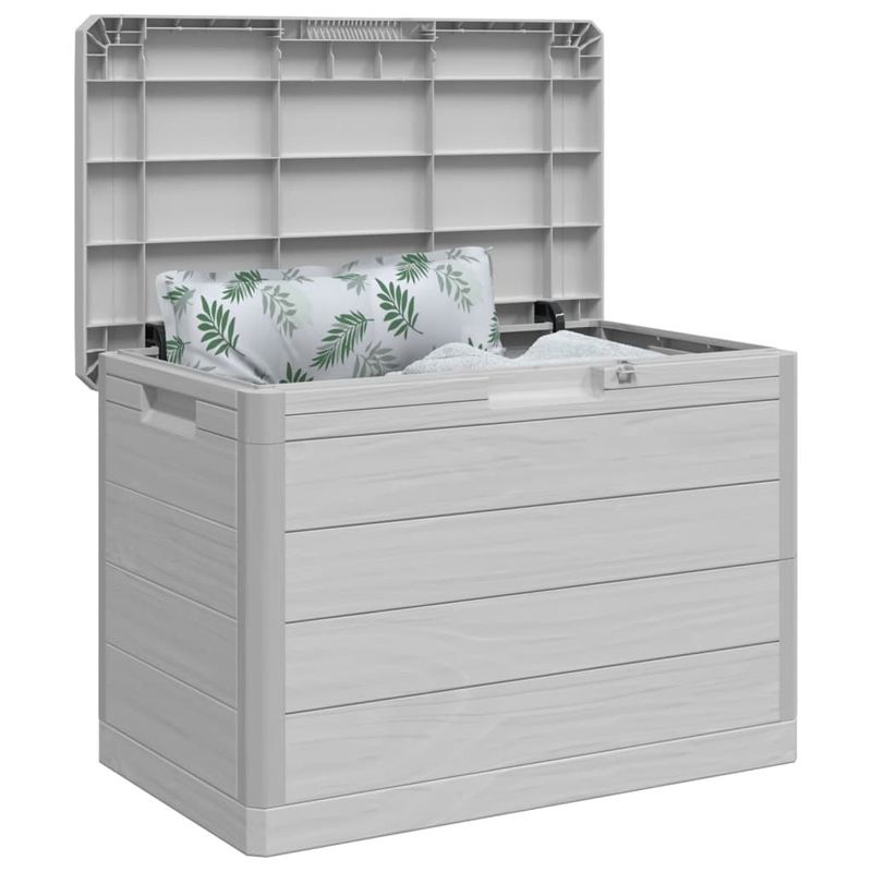 Casa si Gradina - Gradina si terasa - Mobilier exterior - Dulapuri si lazi depozitare exterior - Cutie de perne de exterior gri 77,5x44,5x53 cm polipropilena - Infinity.ro