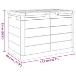 Casa si Gradina - Gradina si terasa - Mobilier exterior - Dulapuri si lazi depozitare exterior - Cutie de perne de exterior gri 77,5x44,5x53 cm polipropilena - Infinity.ro