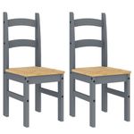 Casa si Gradina - Mobilier - Scaune si fotolii - Scaune - Scaune de bucatarie, 2 buc., gri, 40x46x99cm, lemn masiv de pin - Infinity.ro