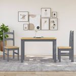 Casa si Gradina - Mobilier - Scaune si fotolii - Scaune - Scaune de bucatarie, 2 buc., gri, 40x46x99cm, lemn masiv de pin - Infinity.ro