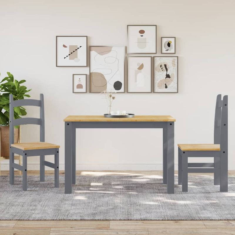Casa si Gradina - Mobilier - Scaune si fotolii - Scaune - Scaune de bucatarie, 2 buc., gri, 40x46x99cm, lemn masiv de pin - Infinity.ro