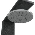 Casa si Gradina - Gradina si terasa - Piscine si accesorii - Accesorii piscine - Dus de exterior, negru, 50x55x224 cm, poliratan si lemn acacia - Infinity.ro