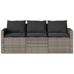 Casa si Gradina - Gradina si terasa - Mobilier exterior - Seturi mobila gradina - Set mobilier de gradina cu perne, 2 piese, gri, poliratan - Infinity.ro